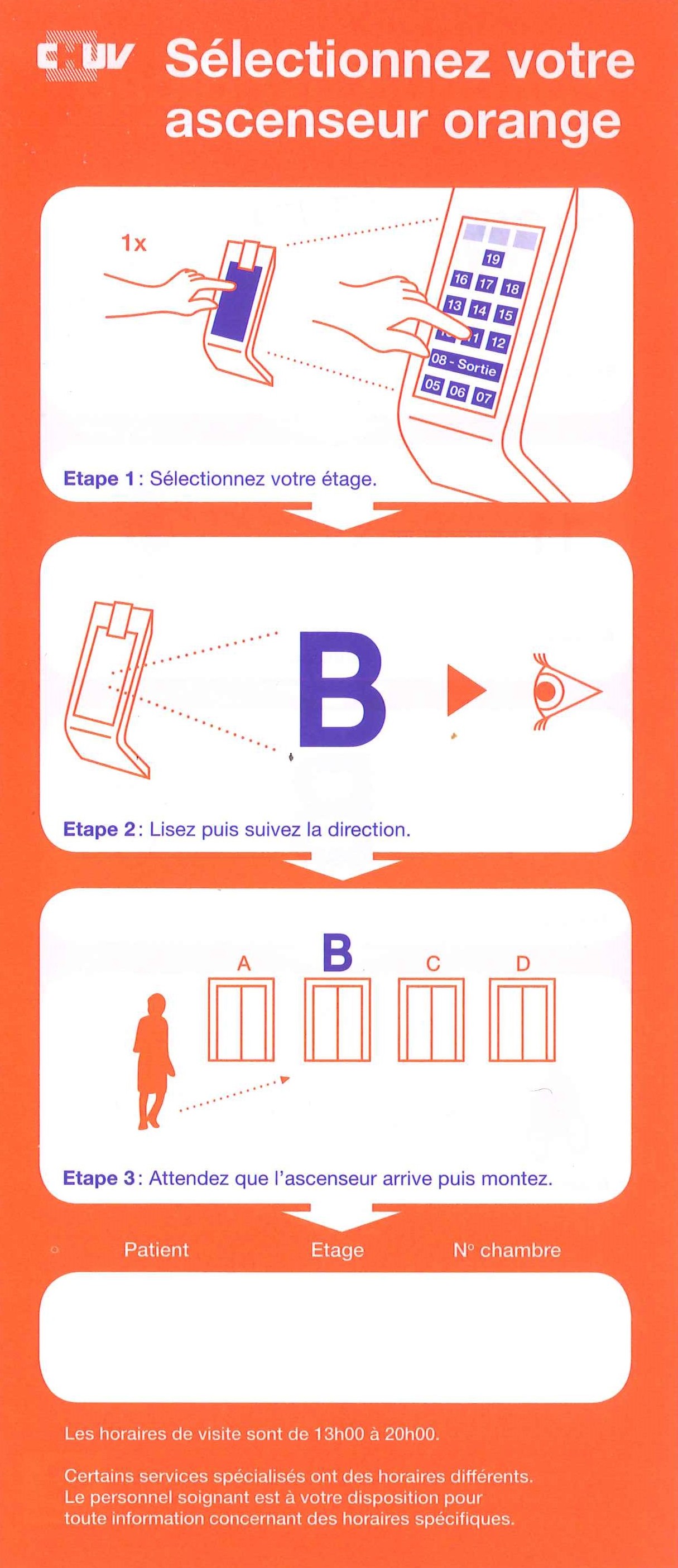 Brochure utilisation des ascenseurs oranges