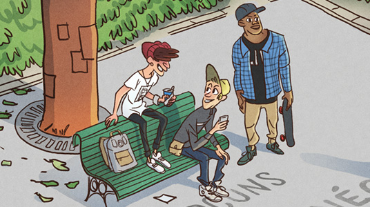 Garçon et jeune homme Garçon et jeune homme